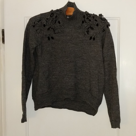 Knitted & Knitted turtleneck sweater, sz M - Picture 2 of 5